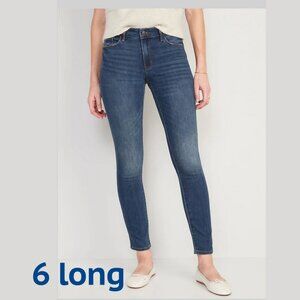 NWT! Old Navy Mid-Rise Pop Icon Skinny Mid Wash Jeans Size 6 Long